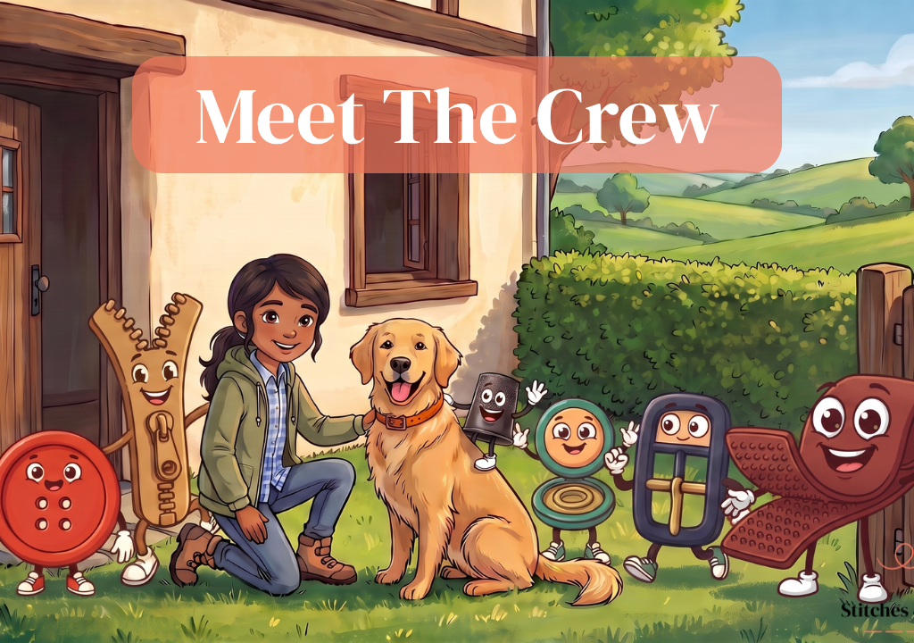 The Fasteners 101 characters with Nia and her dog Biscuit