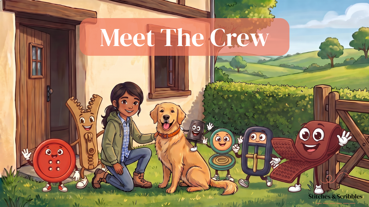 The Fasteners 101 characters with Nia and her dog Biscuit